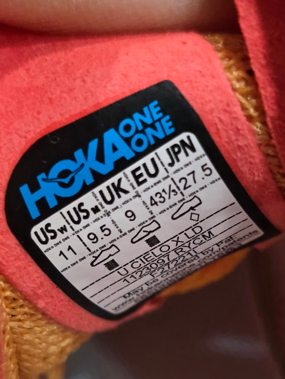 Hoka U Cielo X LD Spike Sneaker Shoes Unisex Orange M9.5/W11;M14/W15;M12/W13.5 - Picture 6 of 6